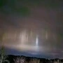Lichtsäulen, ein optisches Wetterphänomen am Nachthimmel  | Die Lichtsäulen waren über eine halbe Stunde lang deutlich zu sehen 