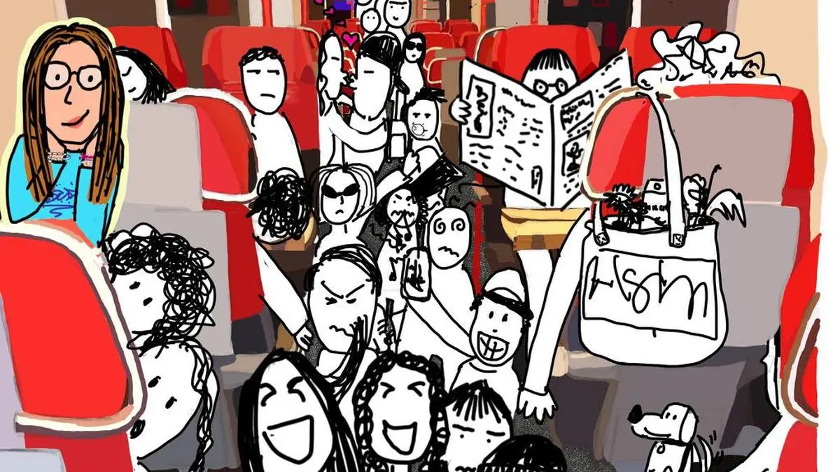 Federica Kotz hielt ihre Fahrt als Comic fest