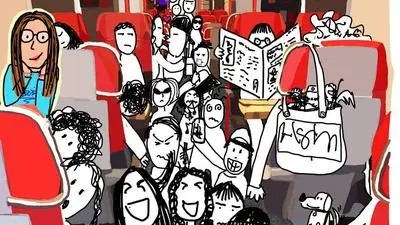 Federica Kotz hielt ihre Fahrt als Comic fest