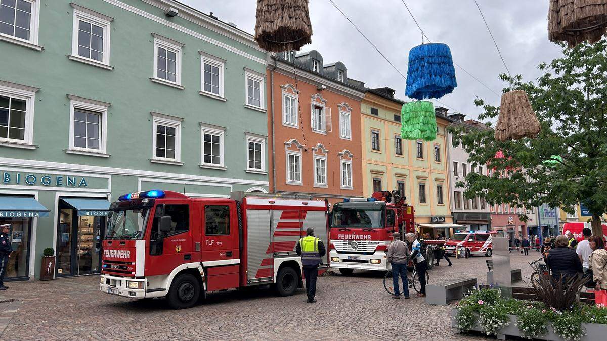 Bei Arbeiten am Hauptplatz kam es zu einem Unfall