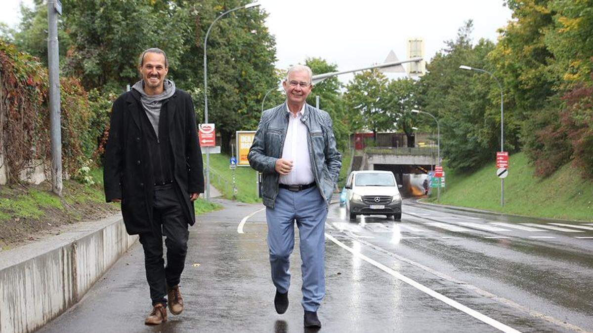 Die Stadträte Sascha Jabali-Adeh und Harald Sobe (rechts)