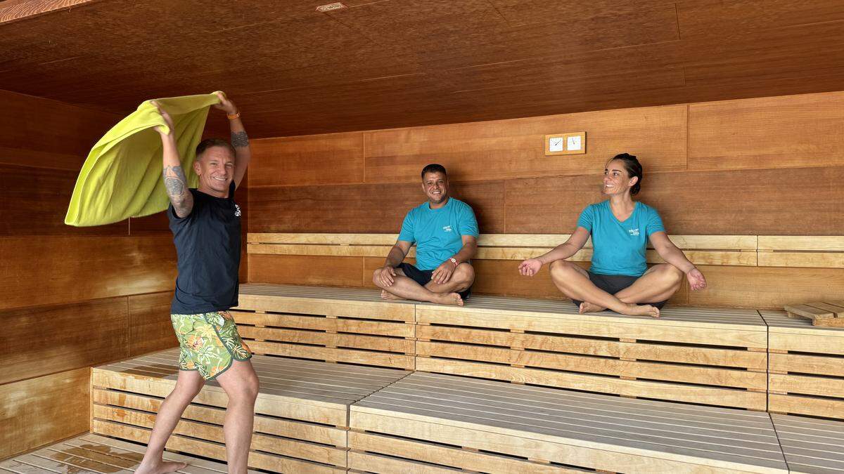 Knoll machte in der Kärnten Therme auch Aufgüsse