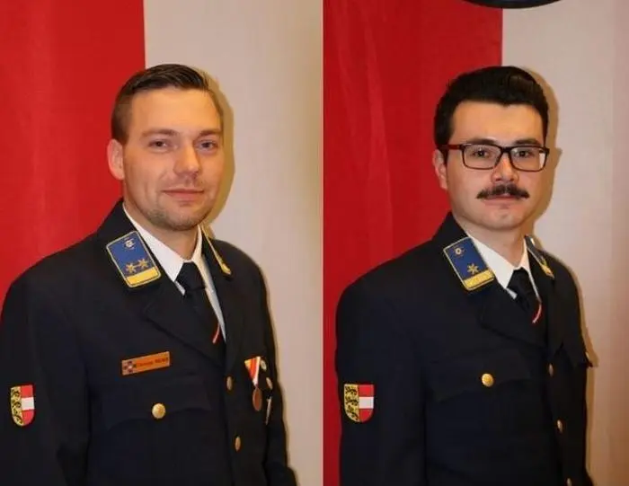 Die Leitung der St. Andräer Wasserretter von links: Christian Hafner und Markus Joham