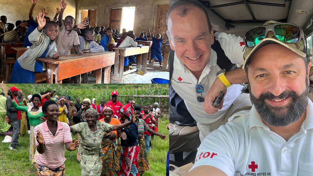 Martin Pirz und Philipp Hlavacek vom Roten Kreuz besuchten vor Kurzem Ruanda