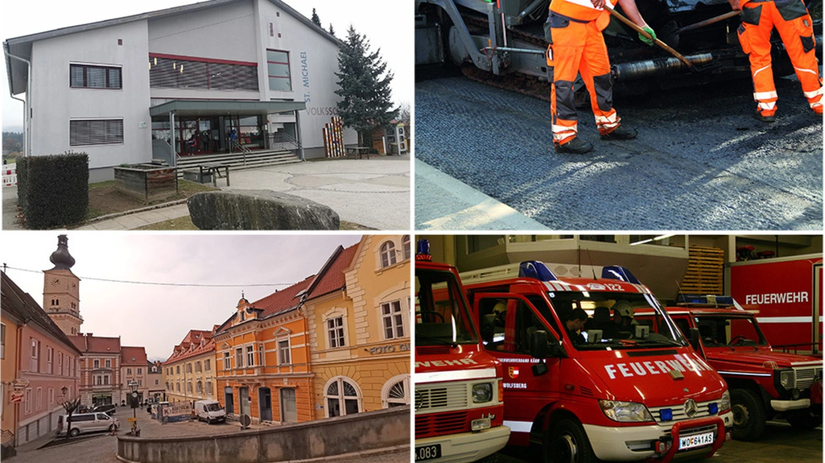 Investiert wird in die Innensanierung der VS St. Michael, die Sanierung des Schoßbaches unter dem Getreidemarkt, in den Straßenbau und neue FF-Fahrzeuge