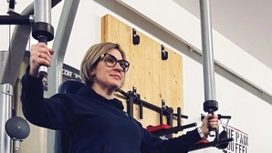 Elisabeth Blažej in ihrem Fitnessstudio