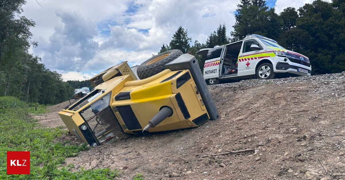 Carinthian fell down an embankment with an eleven-ton roller