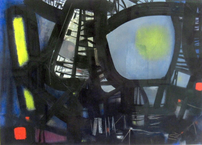 Hannes Schwarz, Entwurf für ein Glasfenster, 1956                         