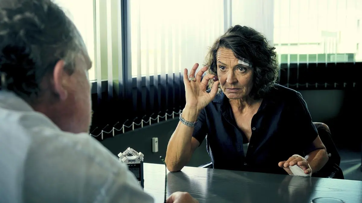 ARD/SWR TATORT: DEIN GUTES RECHT, "Fernsehfilm Deutschland 2024", am Sonntag (27.10.24) um 20:15 Uhr im ERSTEN.
Langsam verliert Lena Odenthal (Ulrike Folkerts) die Geduld, deshalb beginnt sie, Kurt Breising (Bernd Hölscher) mit seinen eigenen Methoden zu konfrontieren.
© SWR/Benoît Linder, honorarfrei - Verwendung gemäß der AGB im engen inhaltlichen, redaktionellen Zusammenhang mit genannter SWR-Sendung und bei Nennung "Bild: SWR/Benoît Linder" (S2). SWR Presse/Bildkommunikation, Baden-Baden, Tel: 07221/929-22202, foto@swr.de.