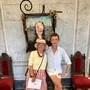 Agnes Husslein und Gelatin-Mitbegründer Florian Reither vor einer Mona Lisa-Bearbeitung