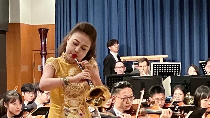 Zhang Qianyuan spielte die Suona