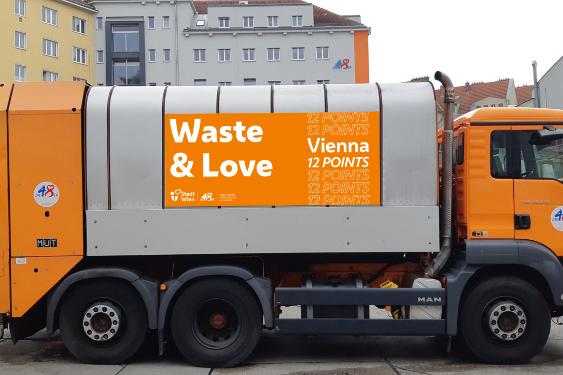 Song Contest in Wien: Selbst die Müllabfuhr fährt auf den ESC ab