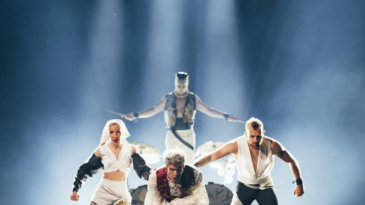 Favorit in den Wettbüros: Kroatiens Baby Lasagna (vorne Mitte) mit „Rim Tim Tagi Dim“