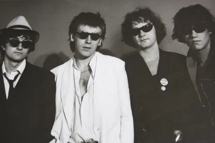 Mit seiner Band als Tom Petting 1983 (zweiter von links)