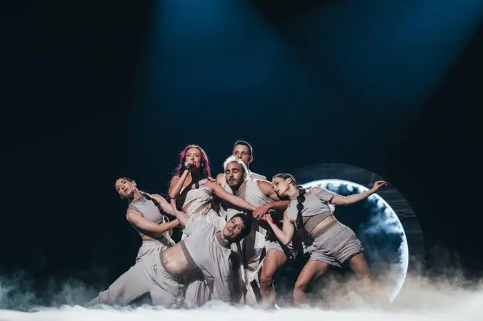 Eden Golan rehearsing Hurricane for Israel at the Second Rehearsal of the Second Semi-Final at Malmö Arena