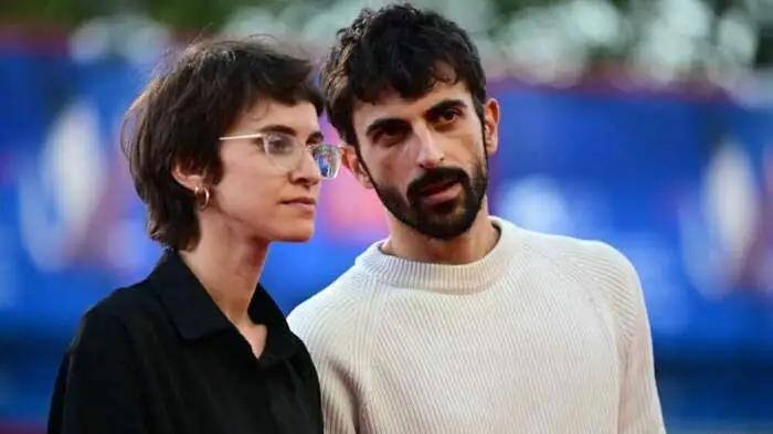 Israeli journalist and director Rachel Szor and Israeli journalist and filmmaker Yuval Abraham attend the red carpet of the closing ceremony of the 83rd Venice Film Festival at Venice Lido on September 12, 2026 (Photo by Stefano Rellandini / AFP)