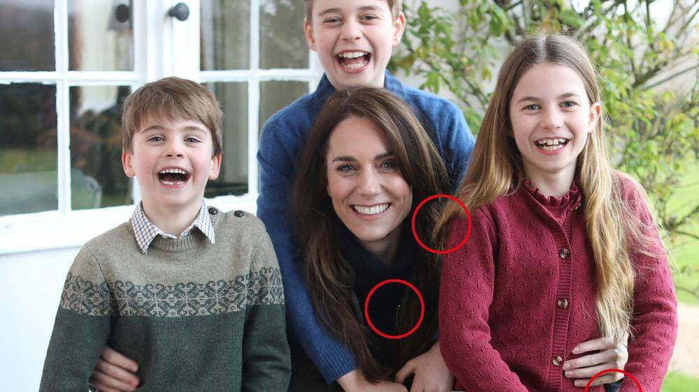 Prinzessin Kate mit ihren Kindern Louis, George und Charlotte