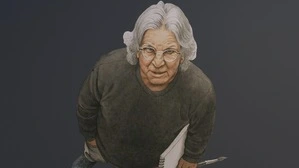 Selbstporträt von Gerhard Haderer – zu sehen im Schlossmuseum Linz