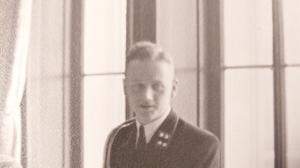 Friedrich Polte in Uniform als SS-Sturmbannführer bei seiner Hochzeitsrede im März 1940 anlässlich der Eheschließung mit Traudl Polte, der Großmutter von ORF-Redakteur Bernt Koschuh