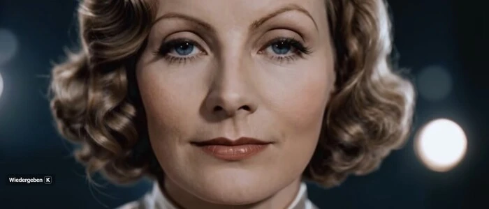 Greta Garbo: für einen Werbespot exhumiert und per KI zur Auferstehung gebracht