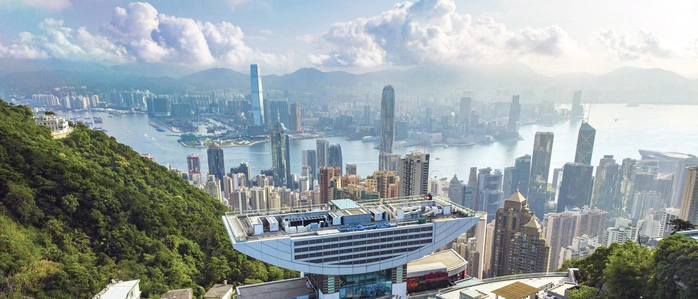 Blick vom Victoria Peak auf Hongkong