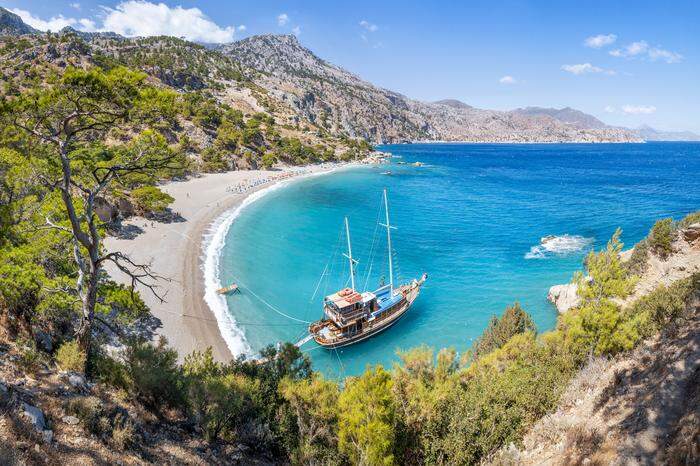 Der Apella-Strand auf Karpathos