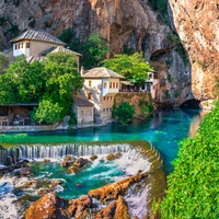 Das Derwischkloster Blagaj an der Buna
