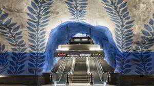 In Stockholm gibt es viele schöne U-Bahn-Stationen