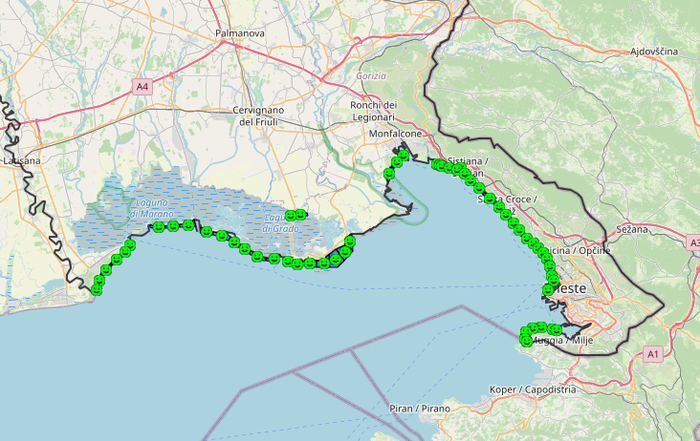 Derzeit alles im grünen Bereich: Die Karte der Qualität der Badegewässer in Friaul-Julisch Venetien
