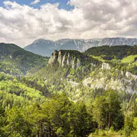 Der berühmte 20-Schilling-Blick auf das Kalte-Rinne-Viadukt und die Polleroswand