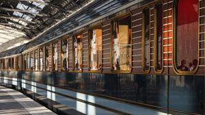 Erster Blick auf die Waggons des Orient-Express „La Dolce Vita“