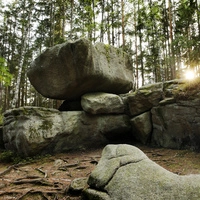 Wackelstein im Naturpark Heidenreichsteiner Moor im Waldviertel