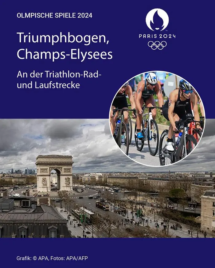 Der Triumphbogen liegt auf der Strecke von Rad- und Laufbeweben