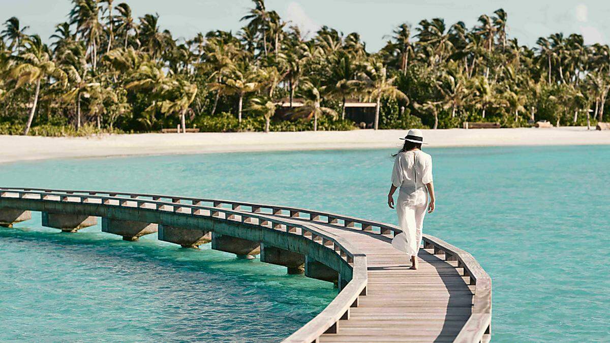 Zu schön, um natürlich zu sein: das „Patina Maldives Resort“