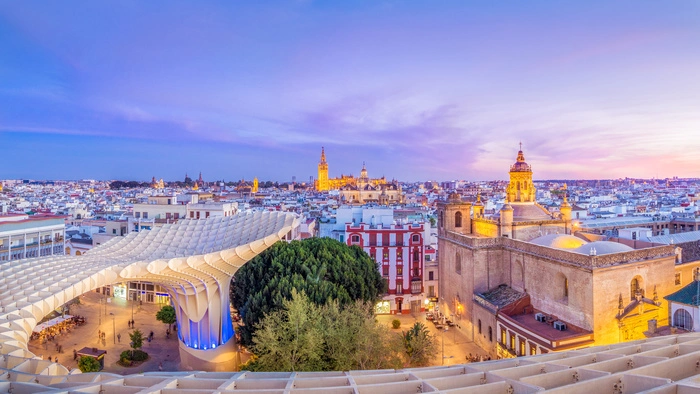 Blick vom Metropol Parasol auf Sevilla
