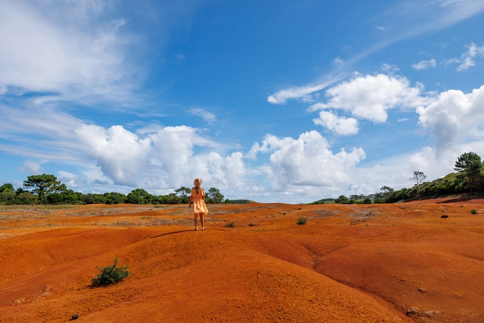 Die rote Marslandschaft von Barreiro da Faneca auf Santa Maria