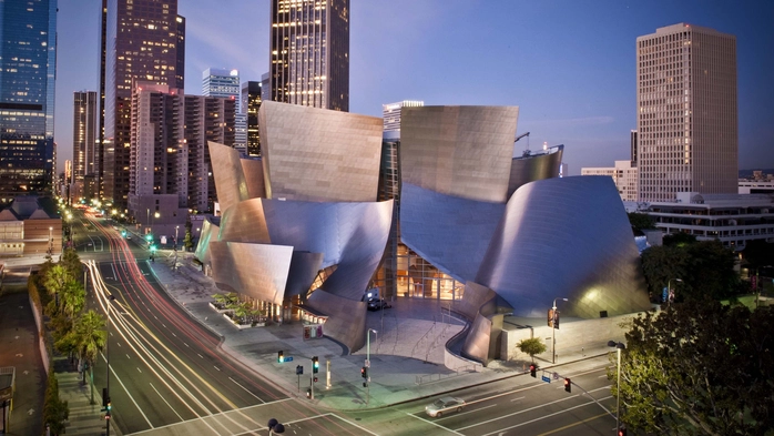 Die Walt Disney Concert Hall in Downtown Los Angeles