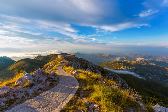 Die Gipfel des Lovćen in Montenegro