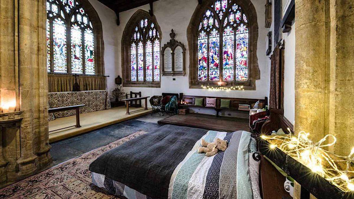 Gästebett in der Kirche von Langport in der Grafschaft Somerset