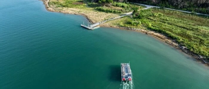 Die Fährverbindung über den Tagliamento