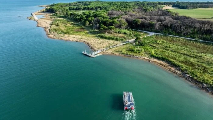 Die Fährverbindung über den Tagliamento