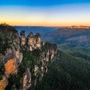 Ecco Point, Blue Mountains National Park, Katoomba, New South Wales, Australia, Three Sisters | Die Felsformation der „Three Sisters“ in den Blue Mountains 