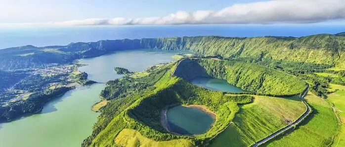Panorama der Caldera von Sete Cidades auf São Miguel
