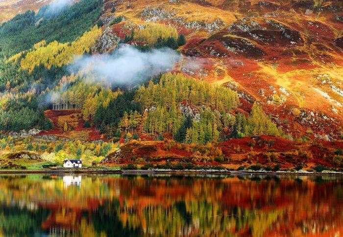 Fest der Herbstfarben im schottischen Hochland