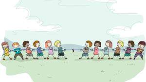 Illustration of Stick Kids playing Tug of War model released