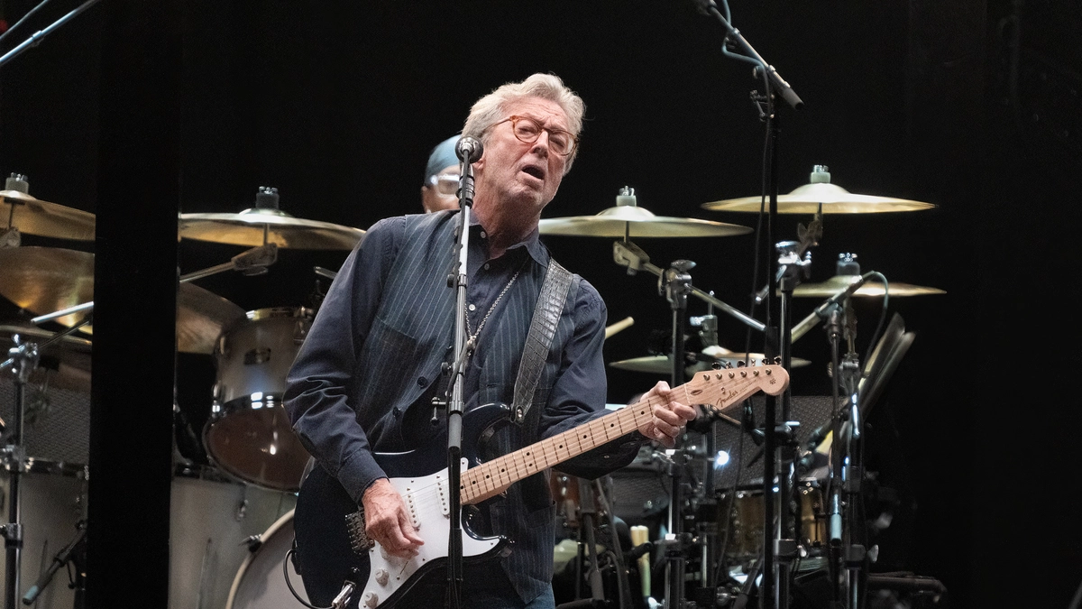 Die streitbarte Gitarrenlegende:<strong> </strong>Eric Clapton bei einem Konzert in Detroit, Michigan