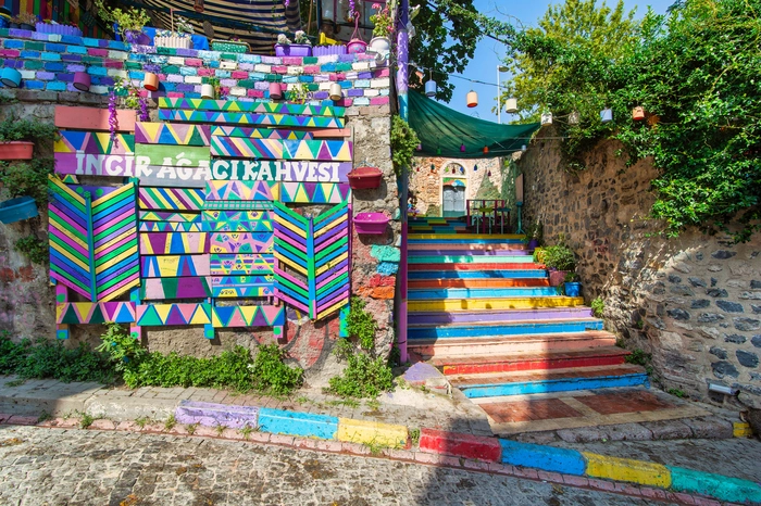 Streetlife. Besonders rund um die Vodina- und die Yıldırım-Straße ist die Dichte der bunten Cafés hoch. Die vielen Kulturen, die dort ansässig waren und sind, macht sich auch im gastronomischen Angebot bemerkbar. Neben Restaurants gibt es viele Bäckereien (frischer Börek!) oder Meyhanes. 