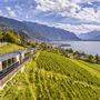 Schon auf der Fahrt nach Montreux durch Wein gärten verspürt man das südländische Flair