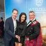 Mariella Ahrens mit Ex-Butler Paul Burrell sowie Manager und Buchautor Clemens Trischler (links)
