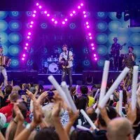 Matakustix in der „Starnacht“-Konzertarena: Ab 5. Juli wird dort aufgespielt. Karten: www.ip-media.tv